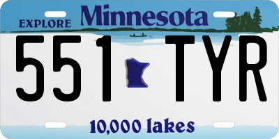 MN license plate 551TYR