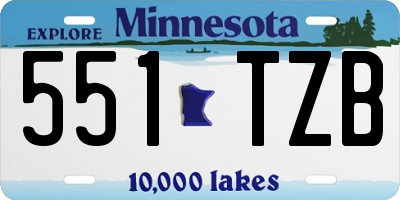 MN license plate 551TZB