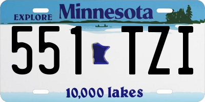 MN license plate 551TZI