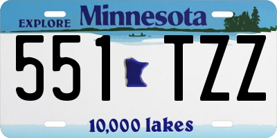 MN license plate 551TZZ