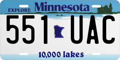 MN license plate 551UAC