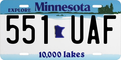 MN license plate 551UAF