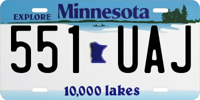 MN license plate 551UAJ