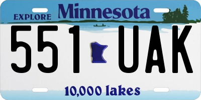 MN license plate 551UAK