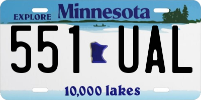 MN license plate 551UAL