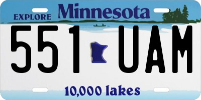 MN license plate 551UAM