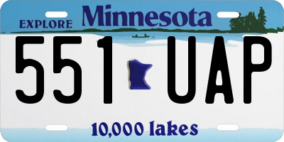 MN license plate 551UAP