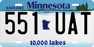 MN license plate 551UAT