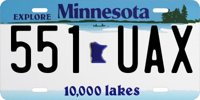 MN license plate 551UAX