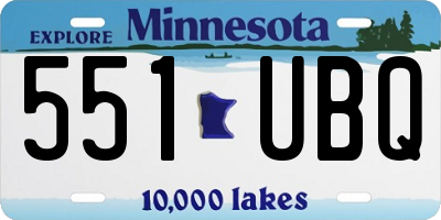 MN license plate 551UBQ