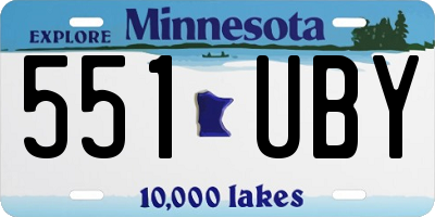 MN license plate 551UBY