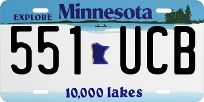 MN license plate 551UCB
