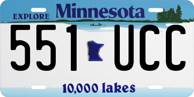 MN license plate 551UCC