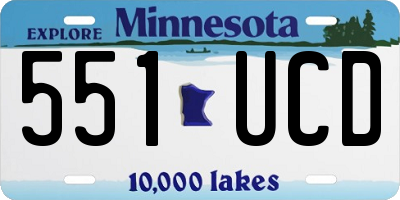 MN license plate 551UCD