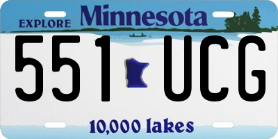 MN license plate 551UCG