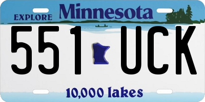 MN license plate 551UCK
