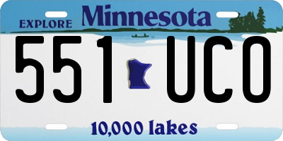 MN license plate 551UCO