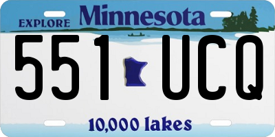 MN license plate 551UCQ