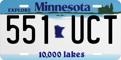 MN license plate 551UCT