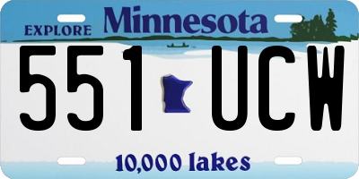 MN license plate 551UCW