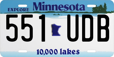 MN license plate 551UDB