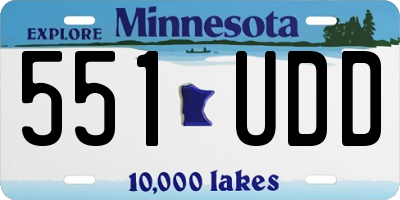 MN license plate 551UDD