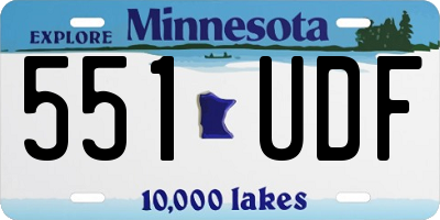MN license plate 551UDF