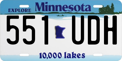 MN license plate 551UDH