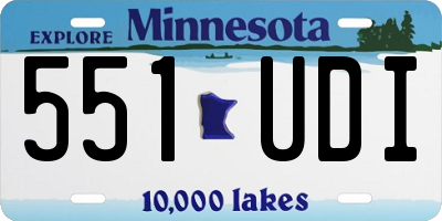 MN license plate 551UDI