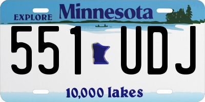 MN license plate 551UDJ