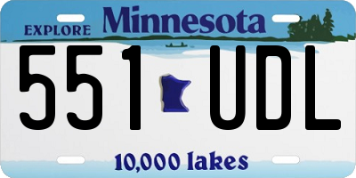 MN license plate 551UDL