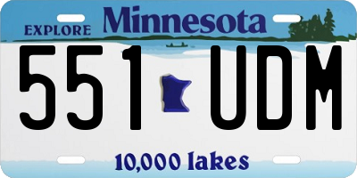 MN license plate 551UDM