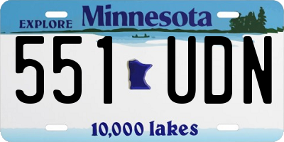 MN license plate 551UDN