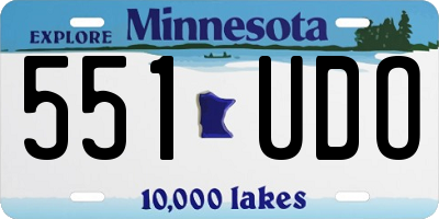 MN license plate 551UDO