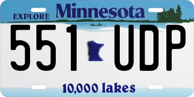 MN license plate 551UDP