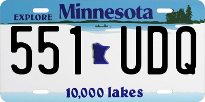 MN license plate 551UDQ