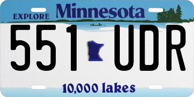MN license plate 551UDR