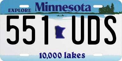 MN license plate 551UDS