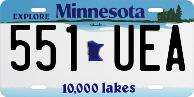 MN license plate 551UEA