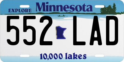 MN license plate 552LAD