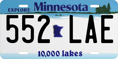 MN license plate 552LAE