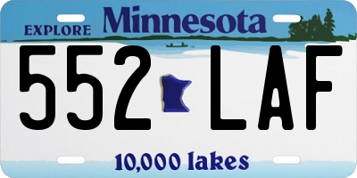 MN license plate 552LAF