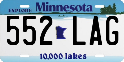 MN license plate 552LAG