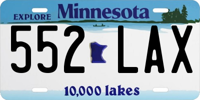 MN license plate 552LAX