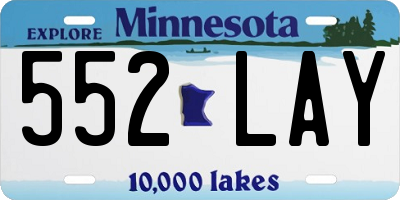 MN license plate 552LAY