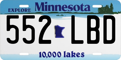 MN license plate 552LBD