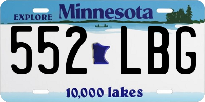 MN license plate 552LBG