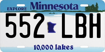 MN license plate 552LBH