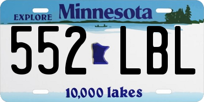MN license plate 552LBL