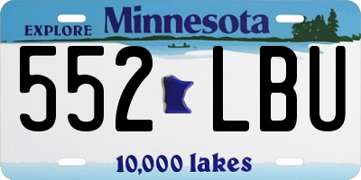 MN license plate 552LBU